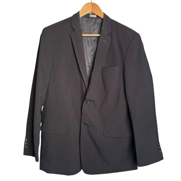 Calvin Klein Black Two Button Suit Blazer Boys Size 20 Husky - Picture 1 of 8